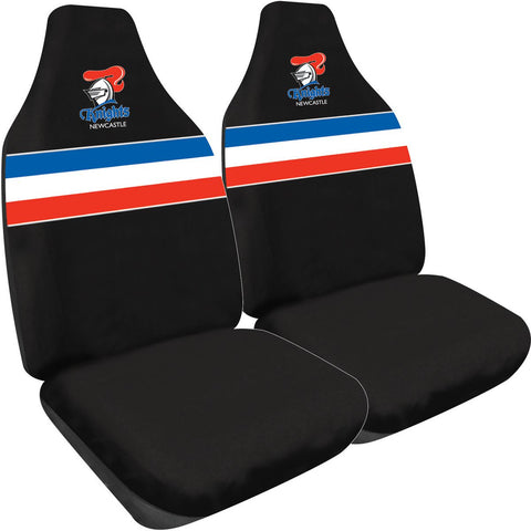 NRL Front Car Seat Covers Polyester, Knights - Pair