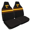 AFL Front Car Seat Covers Polyester, Black/Brown - Pair