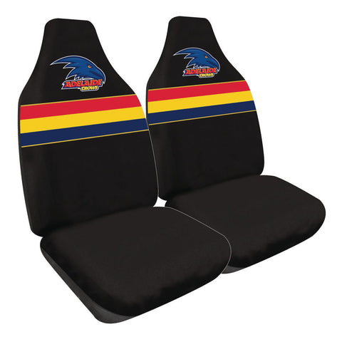 AFL Front Car Seat Covers Polyester, Black/Red - Pair