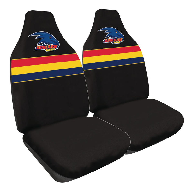 AFL Front Car Seat Covers Polyester, Black/Red - Pair