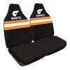 AFL Front Car Seat Covers Polyester, Black/Orange - Pair