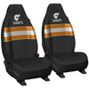 AFL Front Car Seat Covers Polyester, Black/Orange - Pair