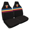 AFL Front Car Seat Covers Polyester, Black/Blue - Pair