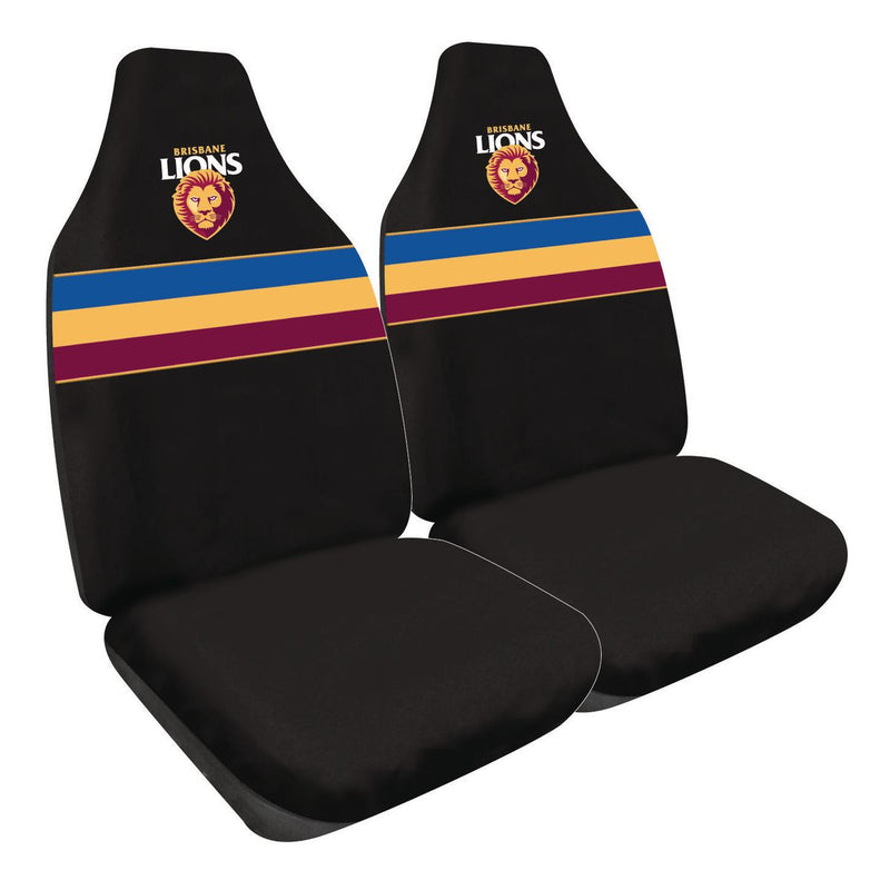 AFL Front Car Seat Covers Polyester, Black/Blue - Pair