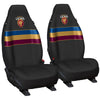 AFL Front Car Seat Covers Polyester, Black/Blue - Pair
