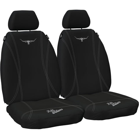 R.M. Williams Front Car Seat Covers Neoprene, Black/White