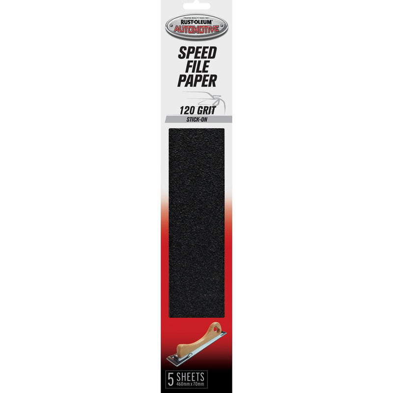 Rust-Oleum Speed File Paper 120 Grit 5 Pack 367650