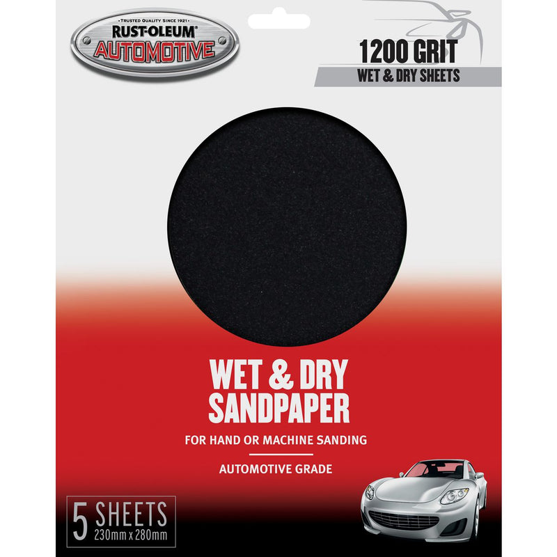 Rust-Oleum Wet & Dry Sandpaper 1200 Grit 5 Pack 367636