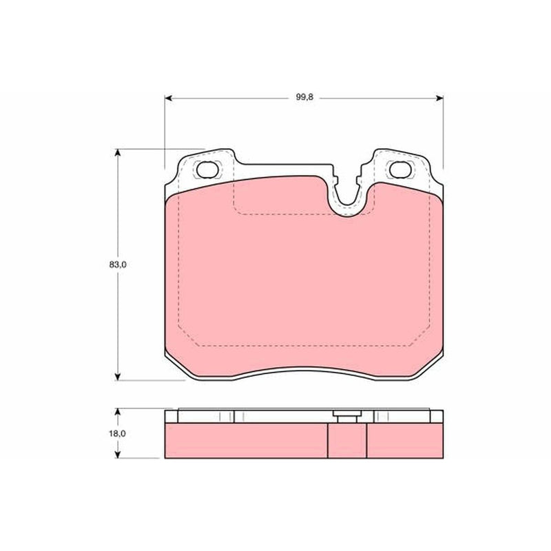 TRW Cotec Brake Pad Set Rear GDB1161