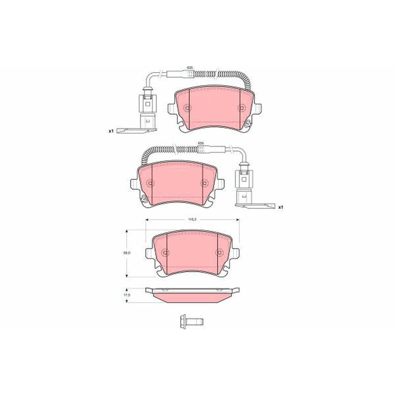 TRW Brake Pad Set GDB1508