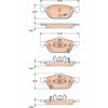 TRW Cotec Brake Pad Set Front GDB3476