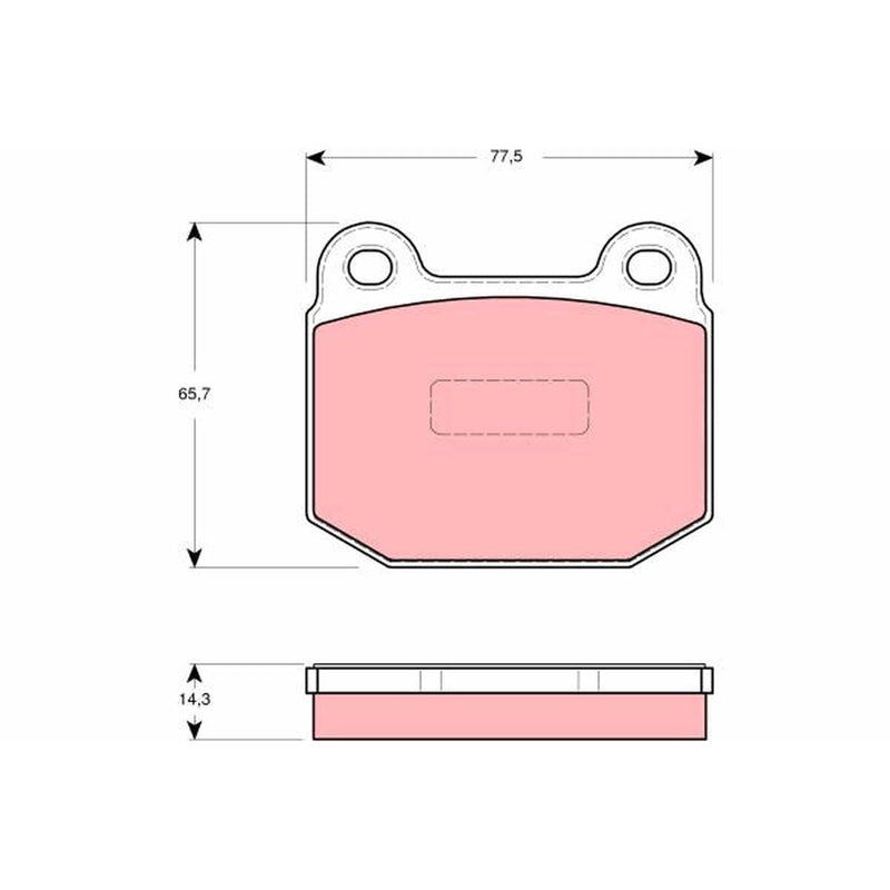 TRW Brake Pad Set GDB1493