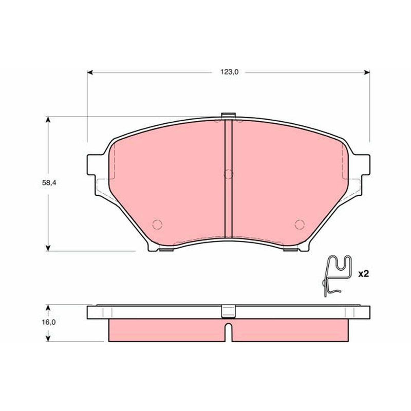 TRW Cotec Brake Pad Set Front GDB3302