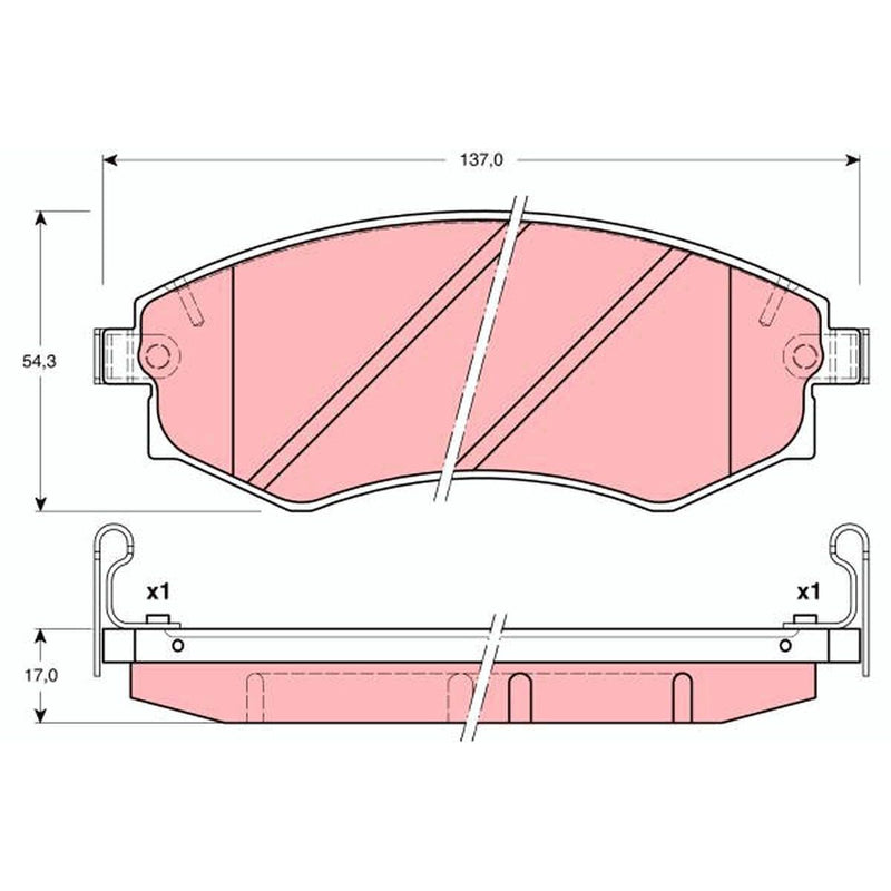 TRW Cotec Brake Pad Set Front GDB3169