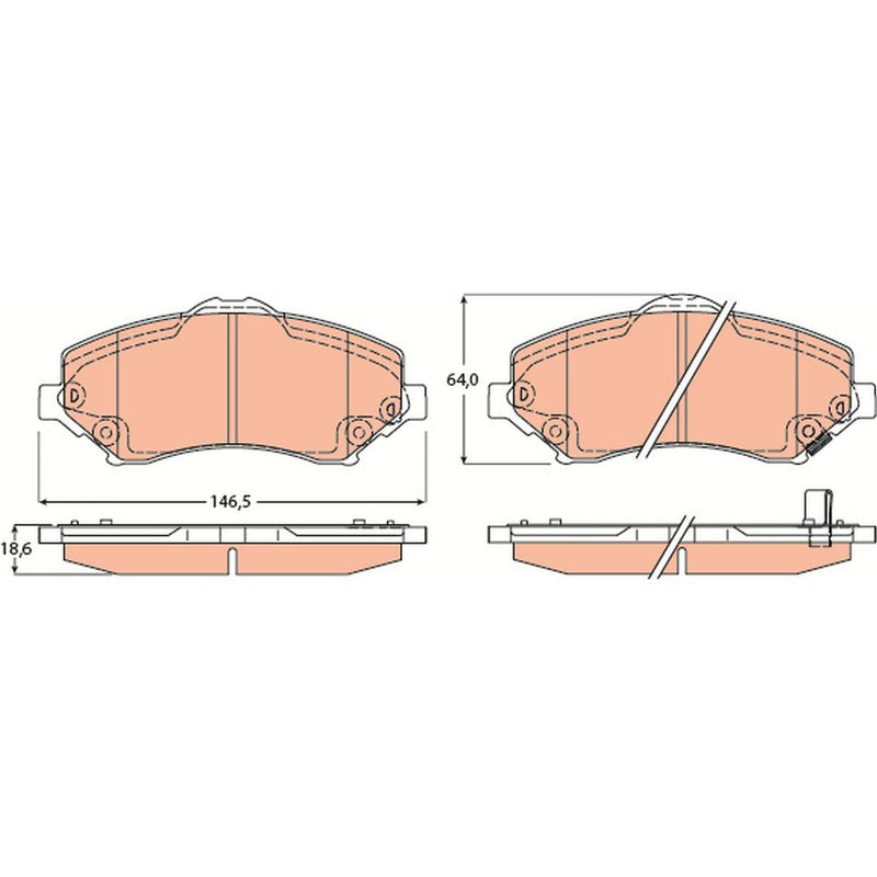 TRW Cotec Brake Pad Set GDB4605