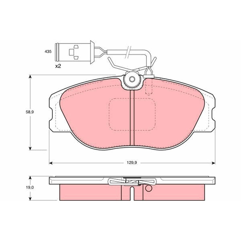 TRW Cotec Brake Pad Set Front GDB483
