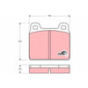 TRW Cotec Brake Pad Set Front GDB100