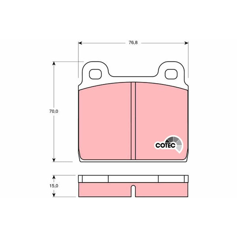 TRW Cotec Brake Pad Set Front GDB100