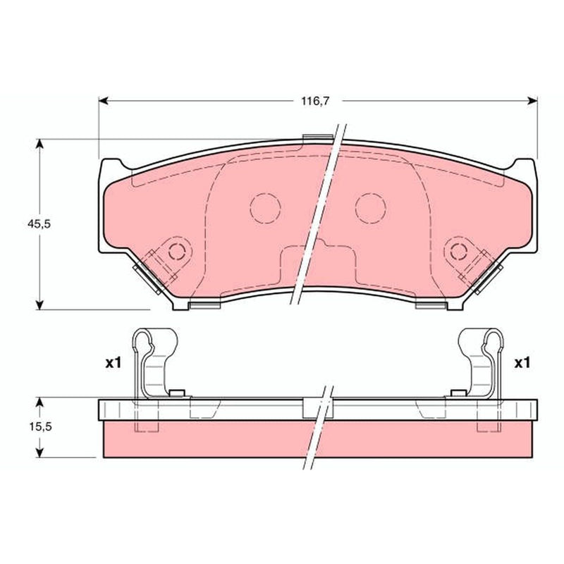 TRW Cotec Brake Pad Set Front GDB3182