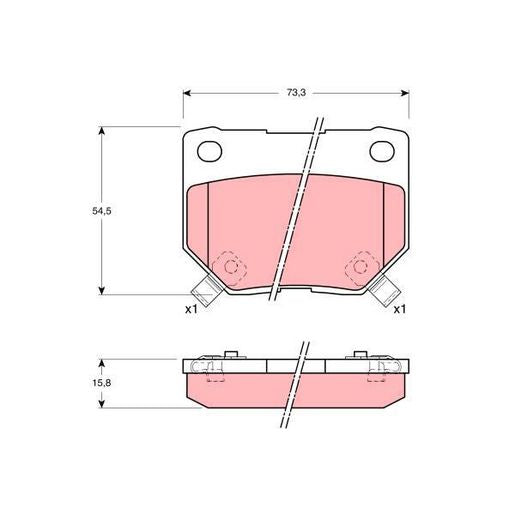 TRW Brake Pad Set GDB1007DT