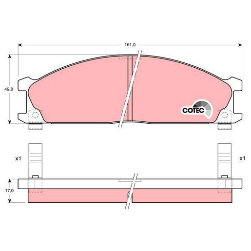 TRW Brake Pad Set GDB766DT