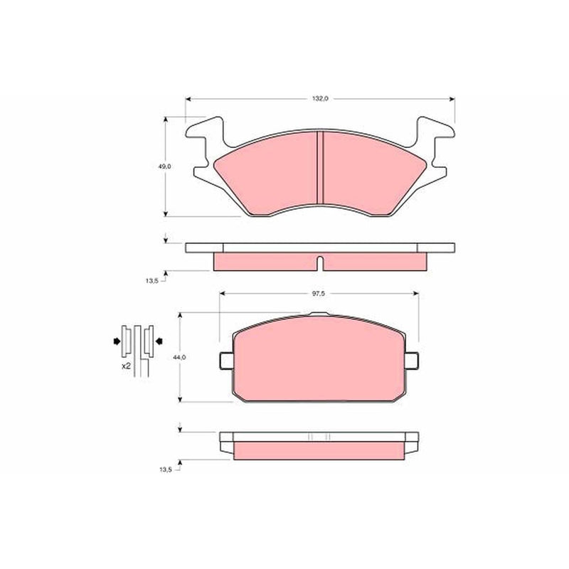 TRW Brake Pad Set GDB769