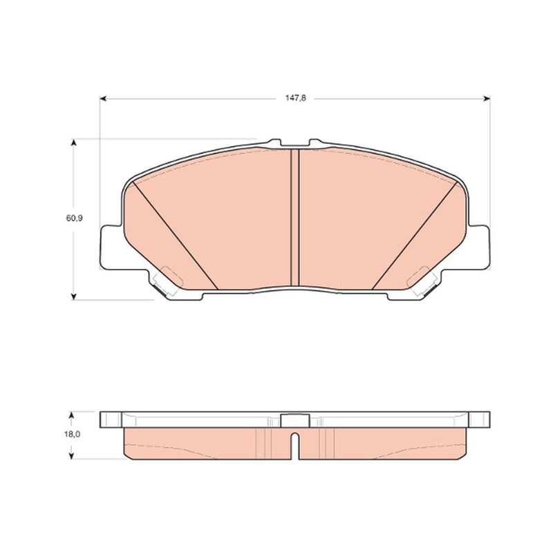 TRW Cotec Brake Pad Set GDB3455