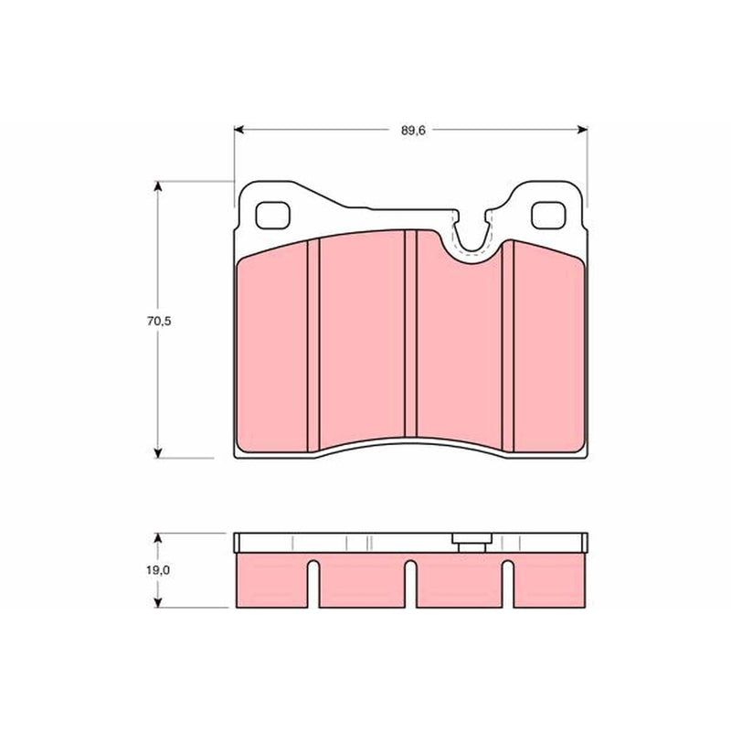 TRW Cotec Brake Pad Set Front GDB261