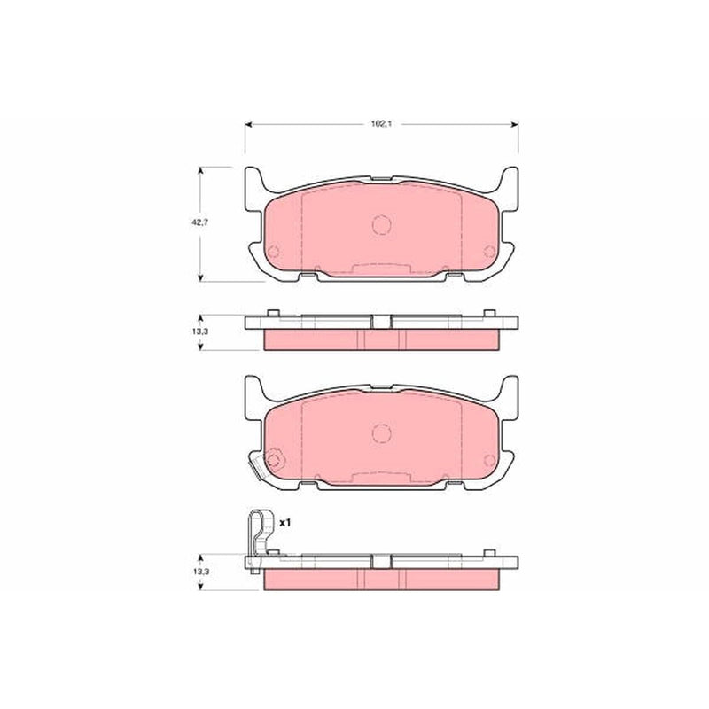 TRW Cotec Brake Pad Set Rear GDB3318