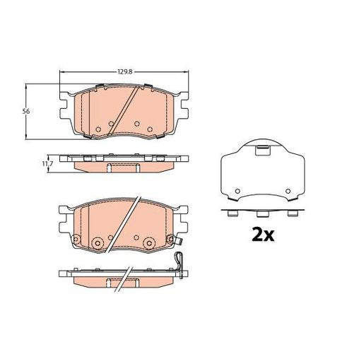 TRW Brake Pad Set GDB3226DT