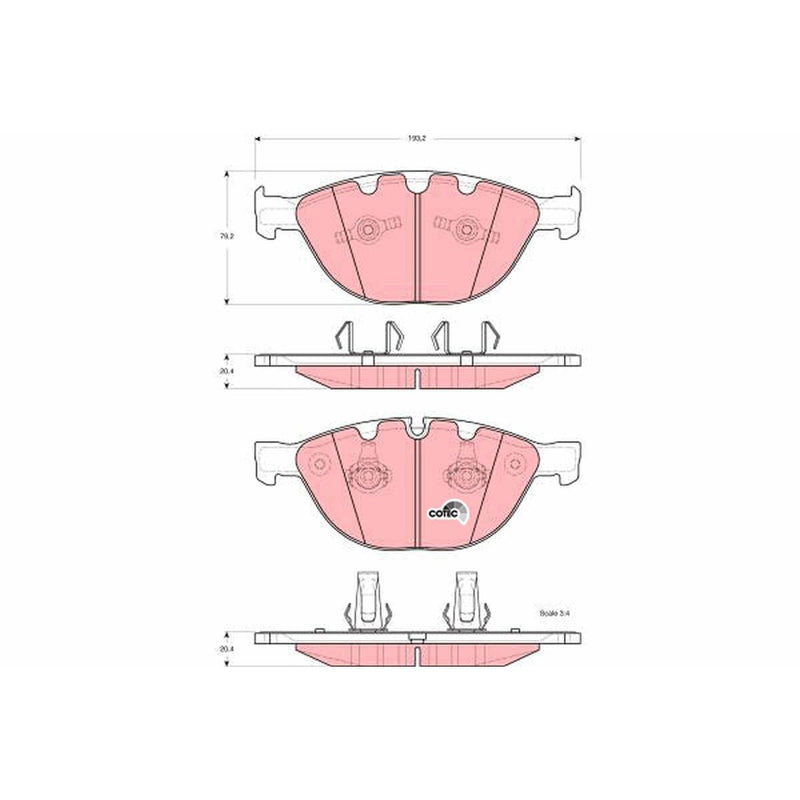 TRW Cotec Brake Pad Set GDB1558