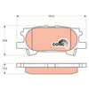 TRW Dtec Brake Pad Set Rear GDB3339DT