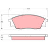TRW Cotec Brake Pad Set Front GDB991