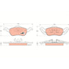 TRW Cotec Brake Pad Set Front GDB1358