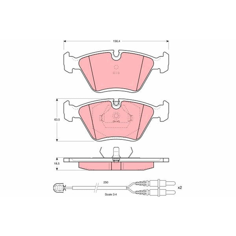 TRW Cotec Brake Pad Set Rear GDB1098