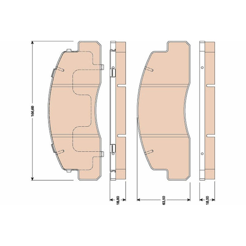 TRW Cotec Brake Pad Set Front GDB3027