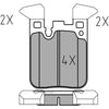Meyle Original Brake Pad Set Rear 025 250 2916