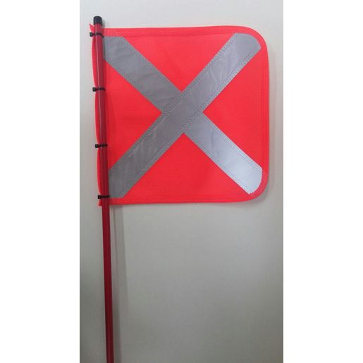Safety Aerials 1.5Mtr Reflective X Orange Mesh Flag