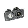 Aerpro Car Charger DC Dual USB & DC Power Socket Panel