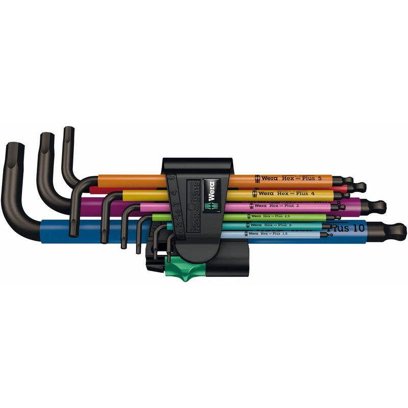 Wera Hex-Plus Multicolour L-Key Set Metric With Holding