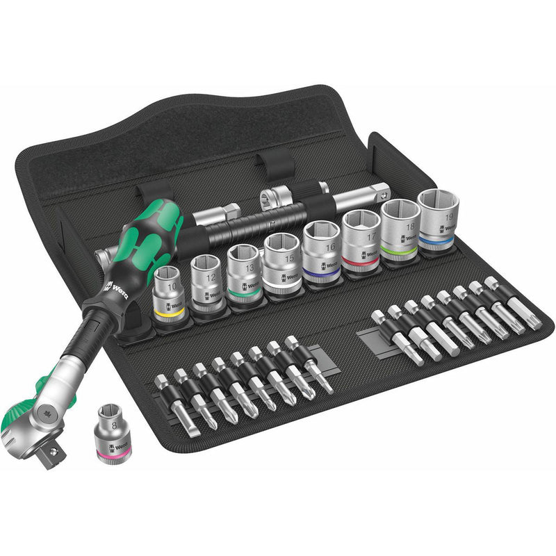 Wera 29 Piece Metric 3/8 Inch Bit & Socket Set WER004046