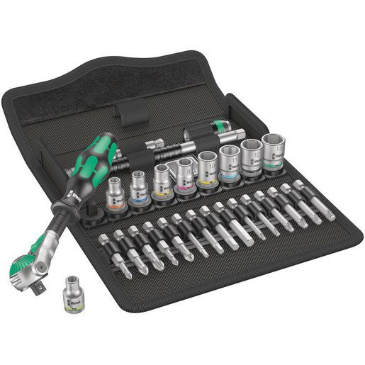 Wera 28 Piece Socket Set 1/4In Drive Metric WER004016