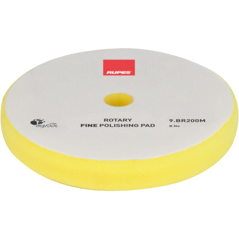 Rupes Bigfoot Rotary Foam Polishing Pad Yellow Fine 180mm