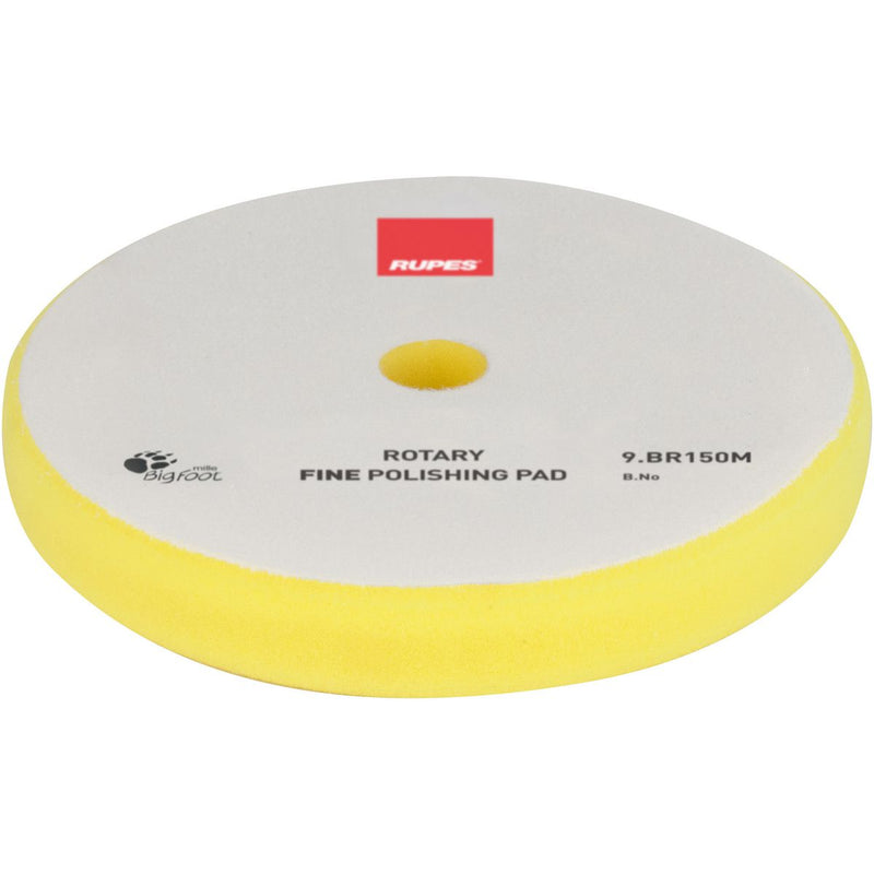 Rupes BigFoot Rotary Fine Foam Polishing Pad Yellow 135mm