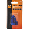 Maxi Trac Anodised Hex Blue Valve Caps 5 Pack MTVC4