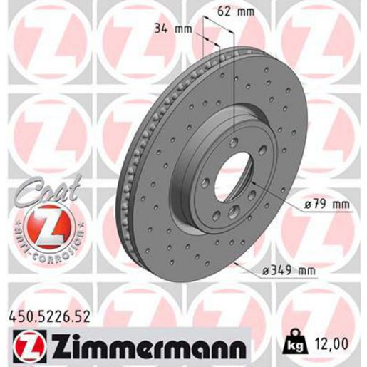 Zimmermann Sport Z Brake Rotor Single 349mm Front