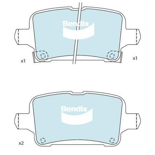 Bendix General CT Brake Pad Rear SET DB2488 GCT