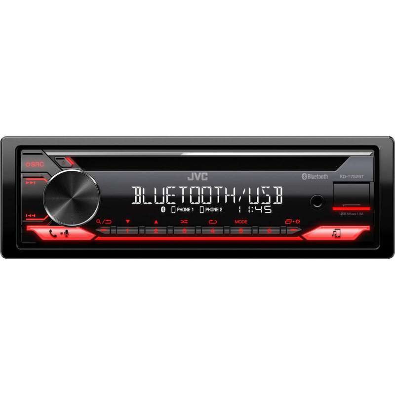 JVC Head Unit W/Bluetooth/USB/CD KD-T752BT