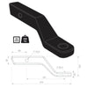 TAG 4 Inch Drop Forged Tow Ball Mount 241mm Long 50mm