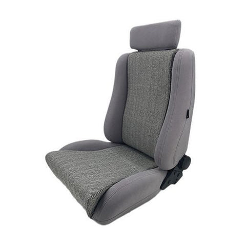 Autotecnica Sport Seat Grey With Twin Adjusters & Lumber